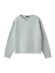 スパンコールラメVネックニット≪洗える≫