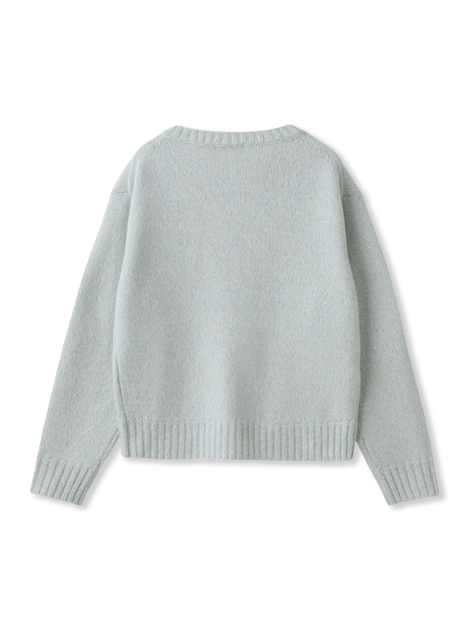 スパンコールラメVネックニット≪洗える≫