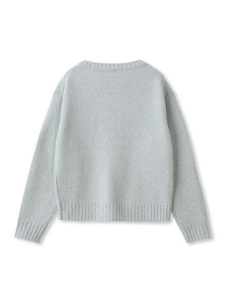 スパンコールラメVネックニット≪洗える≫