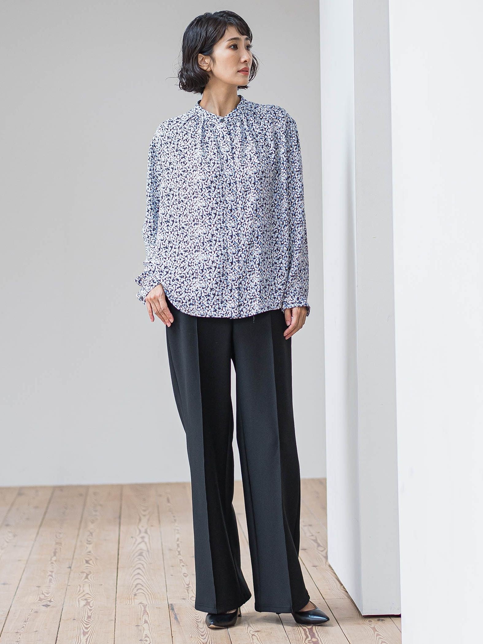 【大きいサイズ】くずしドットブラウス