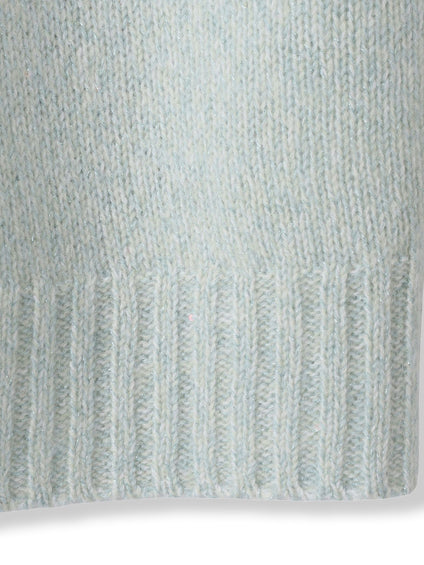 スパンコールラメVネックニット≪洗える≫