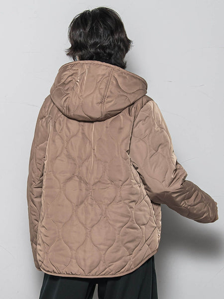 【WEB限定】4WAYキルティング×ボアブルゾン≪手洗い可能≫