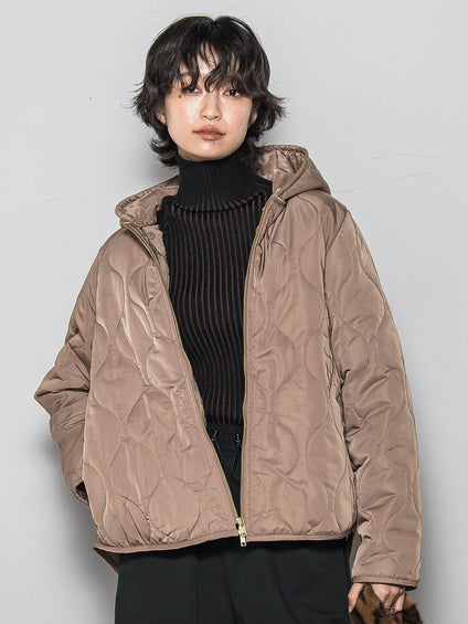 【WEB限定】4WAYキルティング×ボアブルゾン≪手洗い可能≫