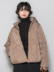 【WEB限定】4WAYキルティング×ボアブルゾン≪手洗い可能≫