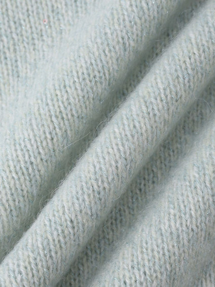 スパンコールラメVネックニット≪洗える≫