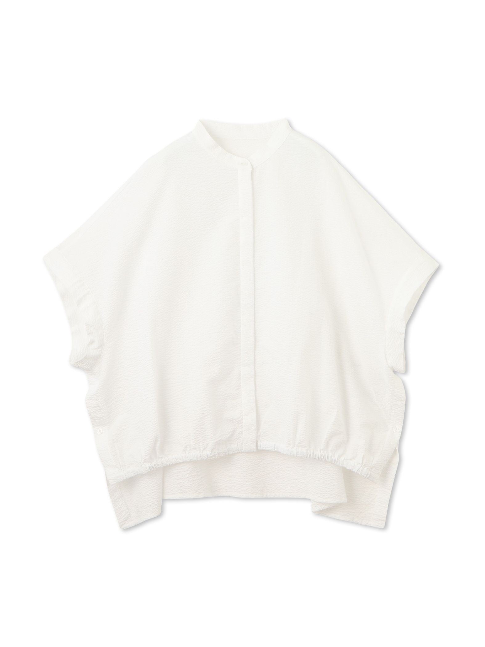 【WEB限定】バンドカラードロストブラウス≪手洗い可能≫