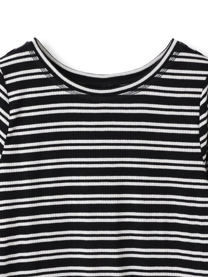 ”肌が喜ぶ”前後2WAYクルーネックロンT≪手洗い可能≫