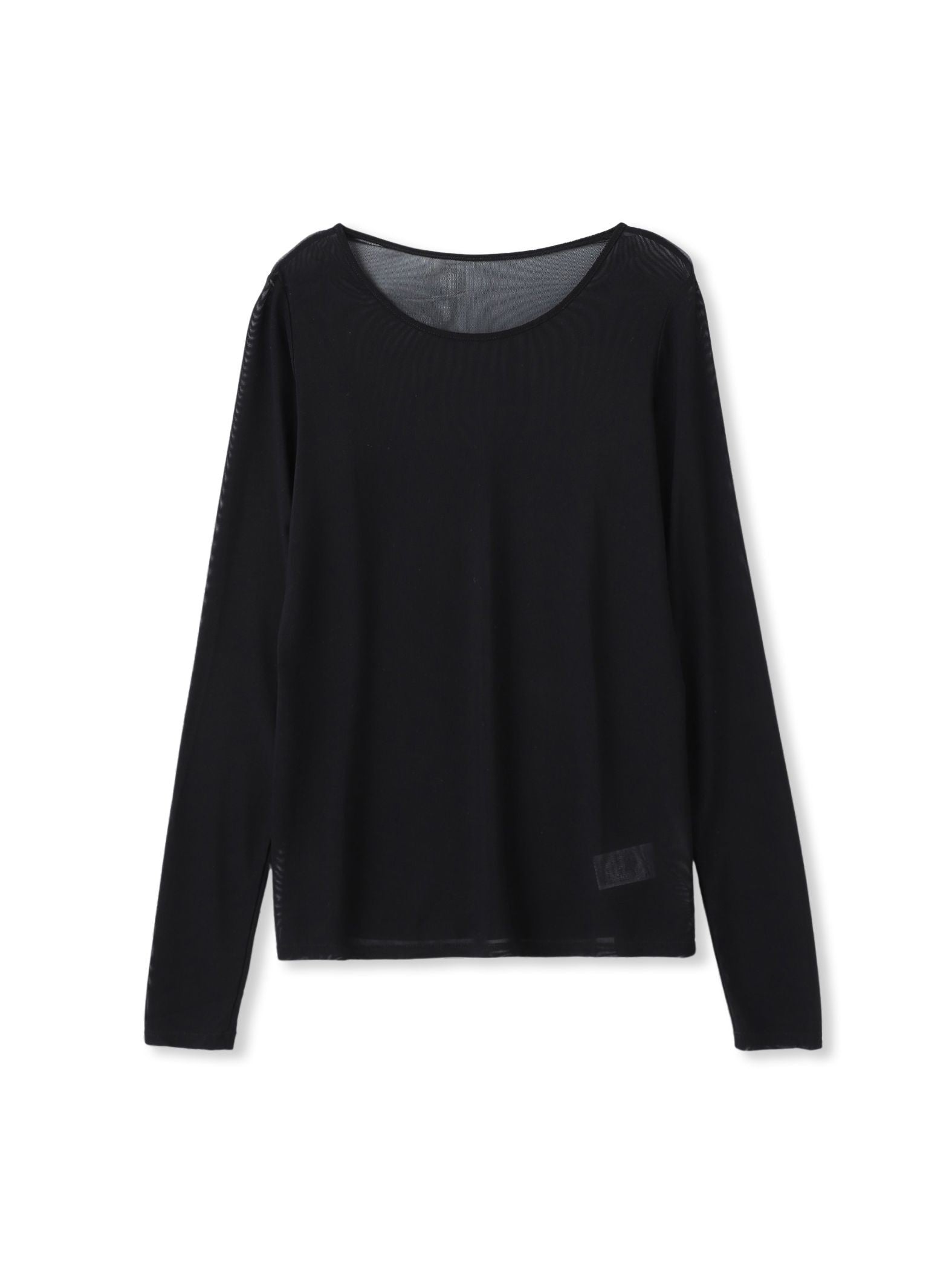 シアーフライス×チュールレイヤードプルオーバー