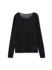 シアーフライス×チュールレイヤードプルオーバー