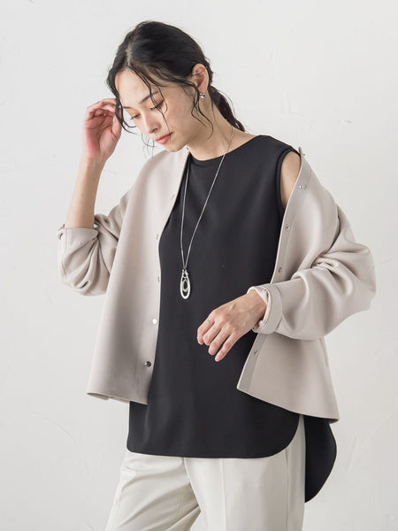 【WEB限定】≪秋冬の重ね着に≫季節をつなぐレイヤードタンク
