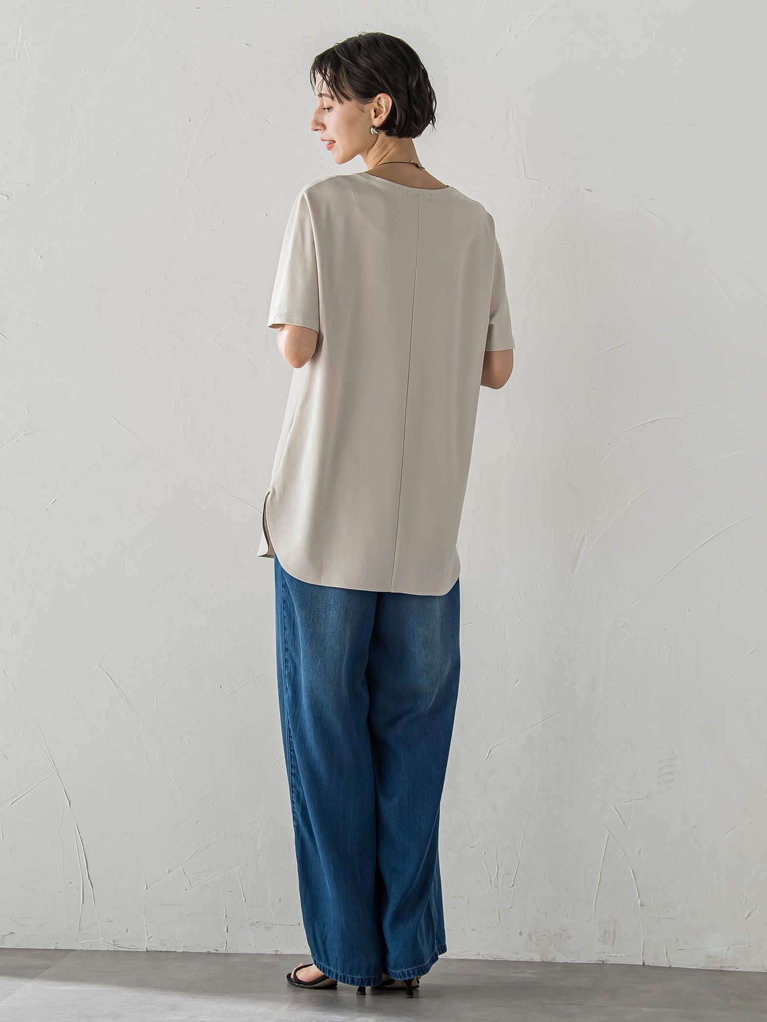 【WEB限定/大きいサイズ】”細身パンツも怖くない”Tシャツチュニック