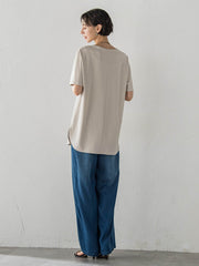 【WEB限定/大きいサイズ】”細身パンツも怖くない”Tシャツチュニック