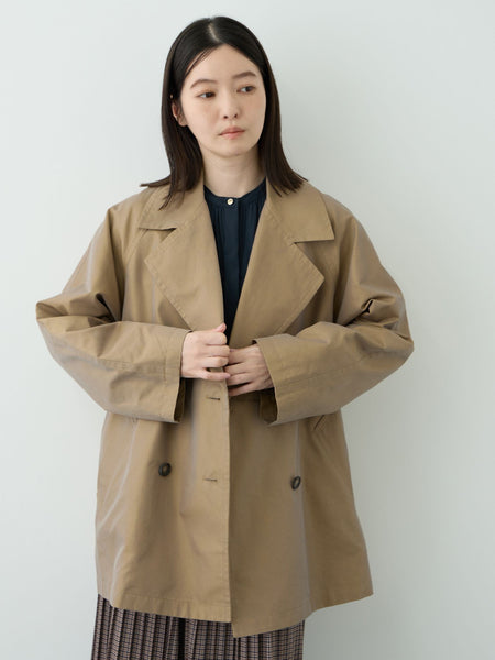 シャンブレーツイルミドル丈コート
