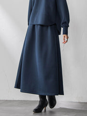 軽量ボンディングスカートセットアップ≪洗濯機で洗える≫