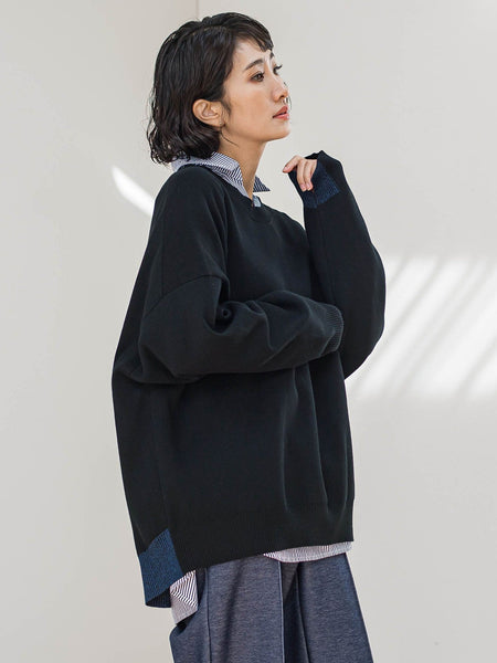 【WEB限定】”3コーデが叶う2点セット”ニット×シャツ≪手洗い可能≫