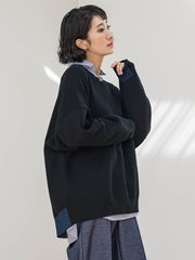 【WEB限定】”3コーデが叶う2点セット”ニット×シャツ≪手洗い可能≫