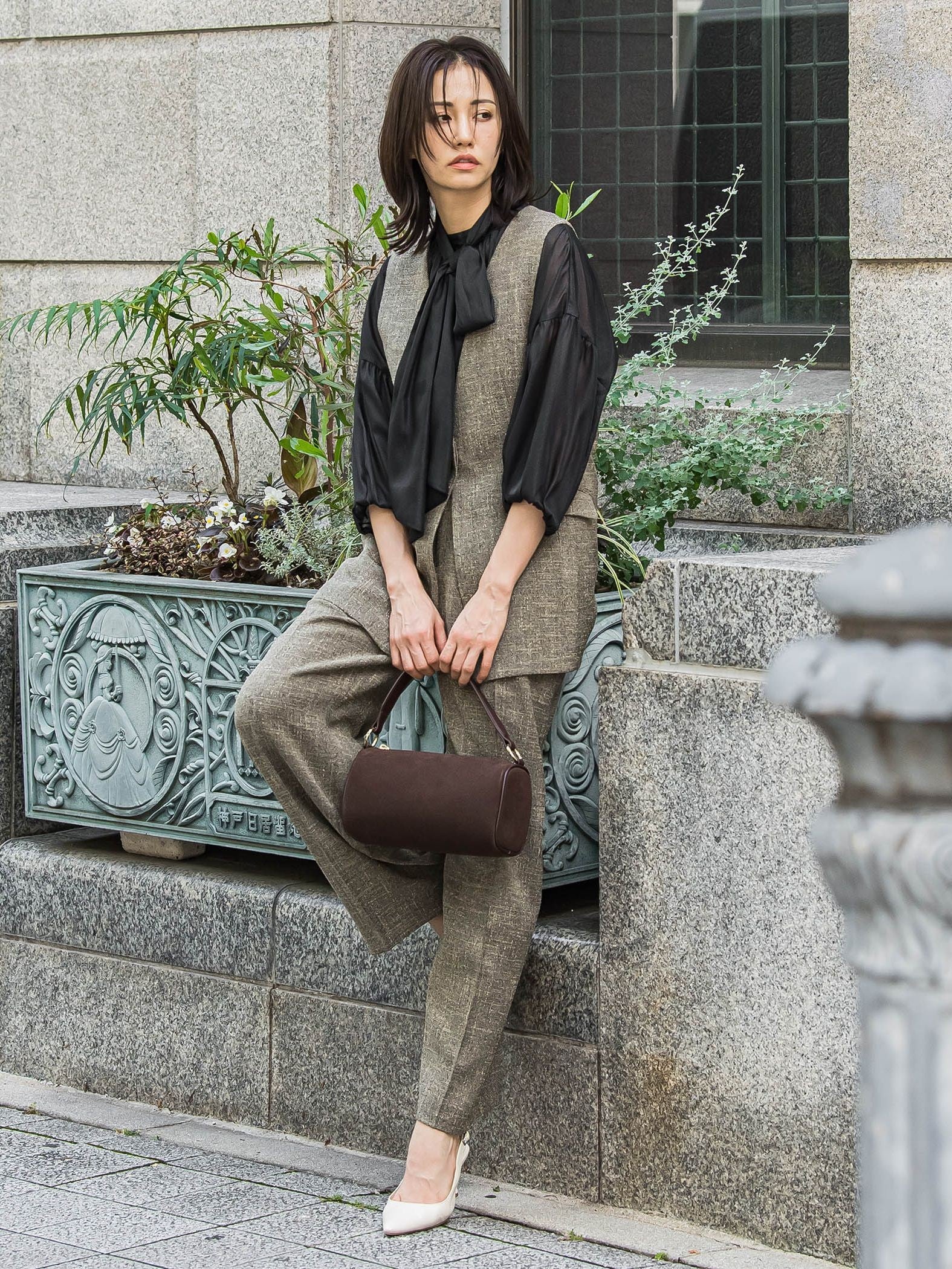 エコスエードミニボストンバッグ