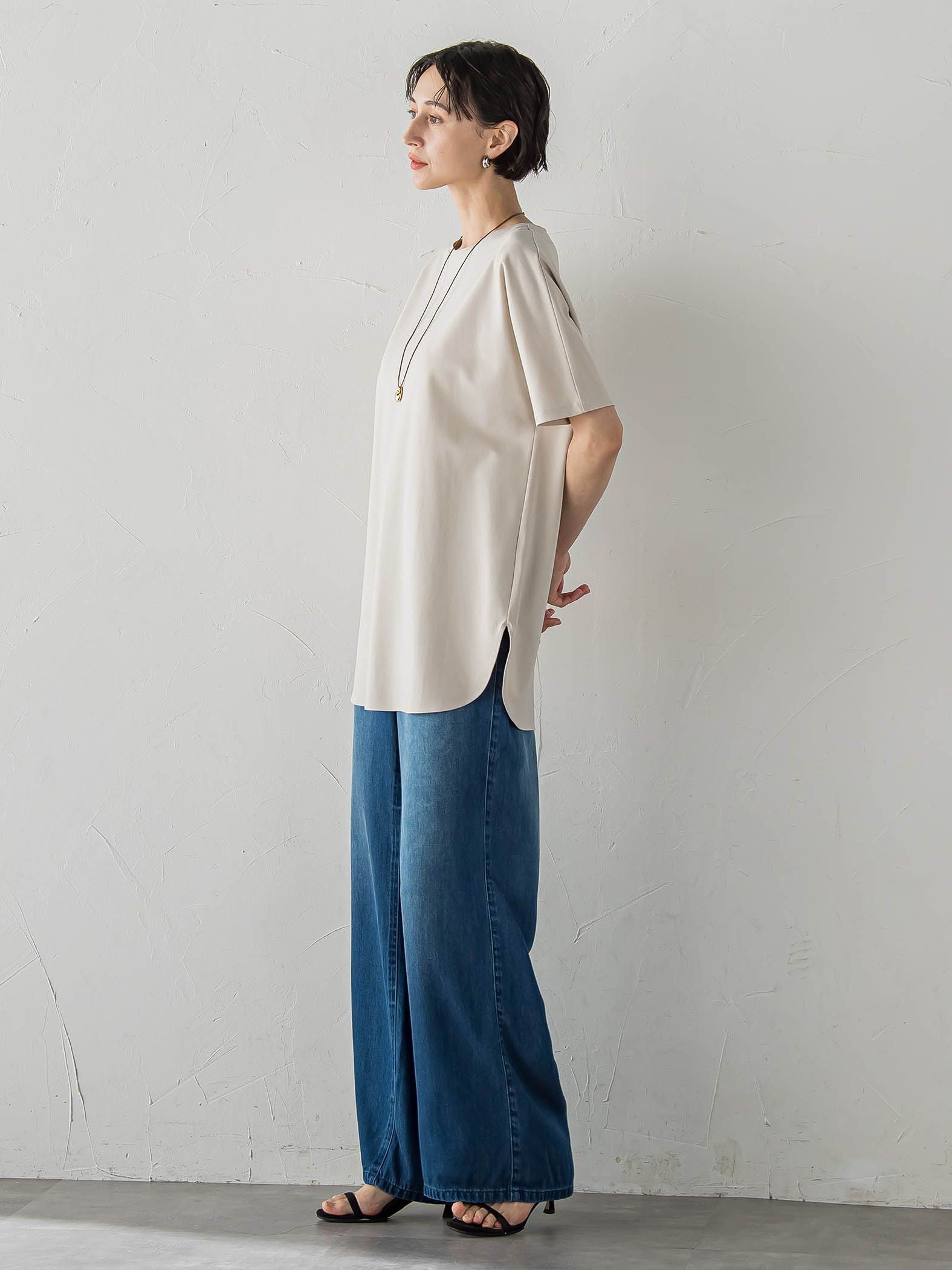 【WEB限定】”細身パンツも怖くない”Tシャツチュニック