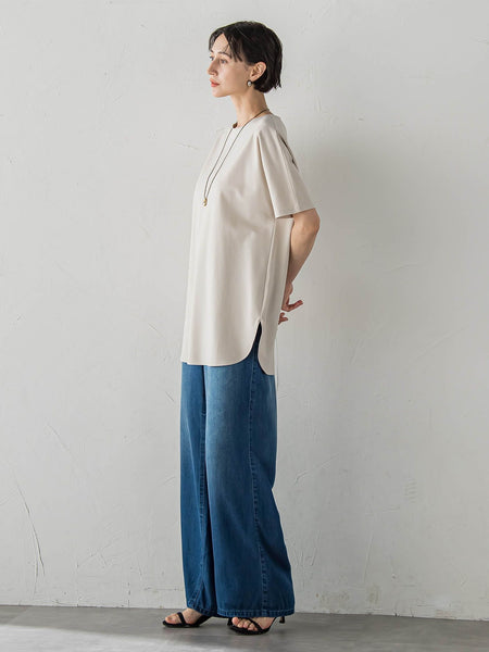 【WEB限定】”細身パンツも怖くない”Tシャツチュニック