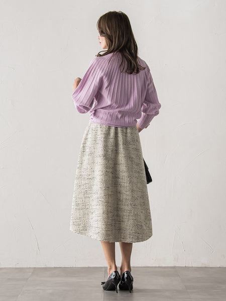モノトーンツイードスカート