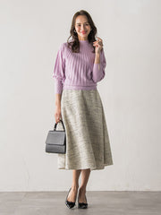 モノトーンツイードスカート