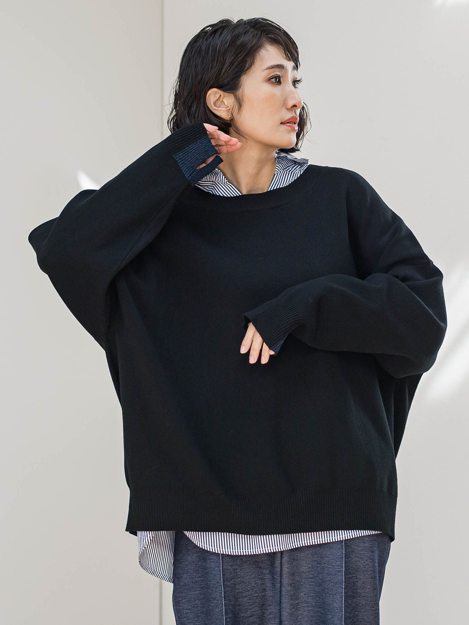 【WEB限定】”3コーデが叶う2点セット”ニット×シャツ≪手洗い可能≫