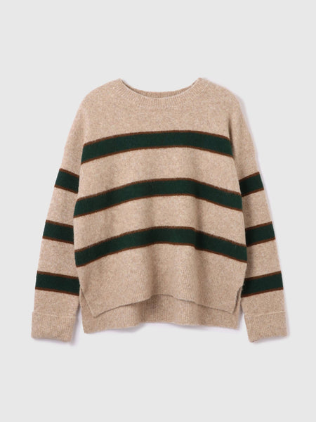 ウール混マルチボーダーニット≪洗濯機で洗える≫