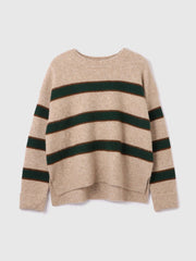 ウール混マルチボーダーニット≪洗濯機で洗える≫