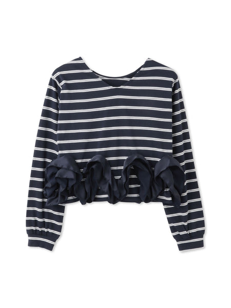 ラッフルヘムクロプトプルオーバー