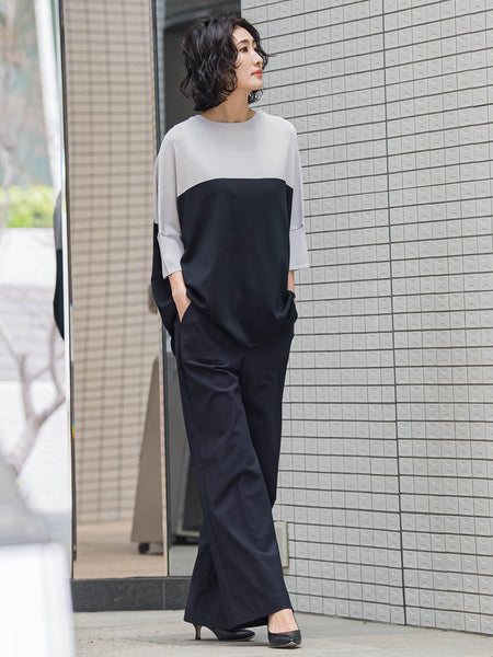 【WEB限定/大きいサイズ】ハイテンションワイドパンツ≪洗濯機で洗える≫