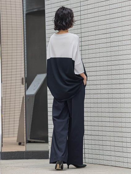 【WEB限定/大きいサイズ】ハイテンションワイドパンツ≪洗濯機で洗える≫