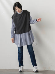【WEB限定】ぐーんと伸びるデニムレギパン≪洗濯機で洗える≫