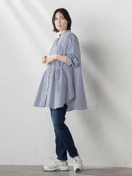 【WEB限定】ぐーんと伸びるデニムレギパン≪洗濯機で洗える≫