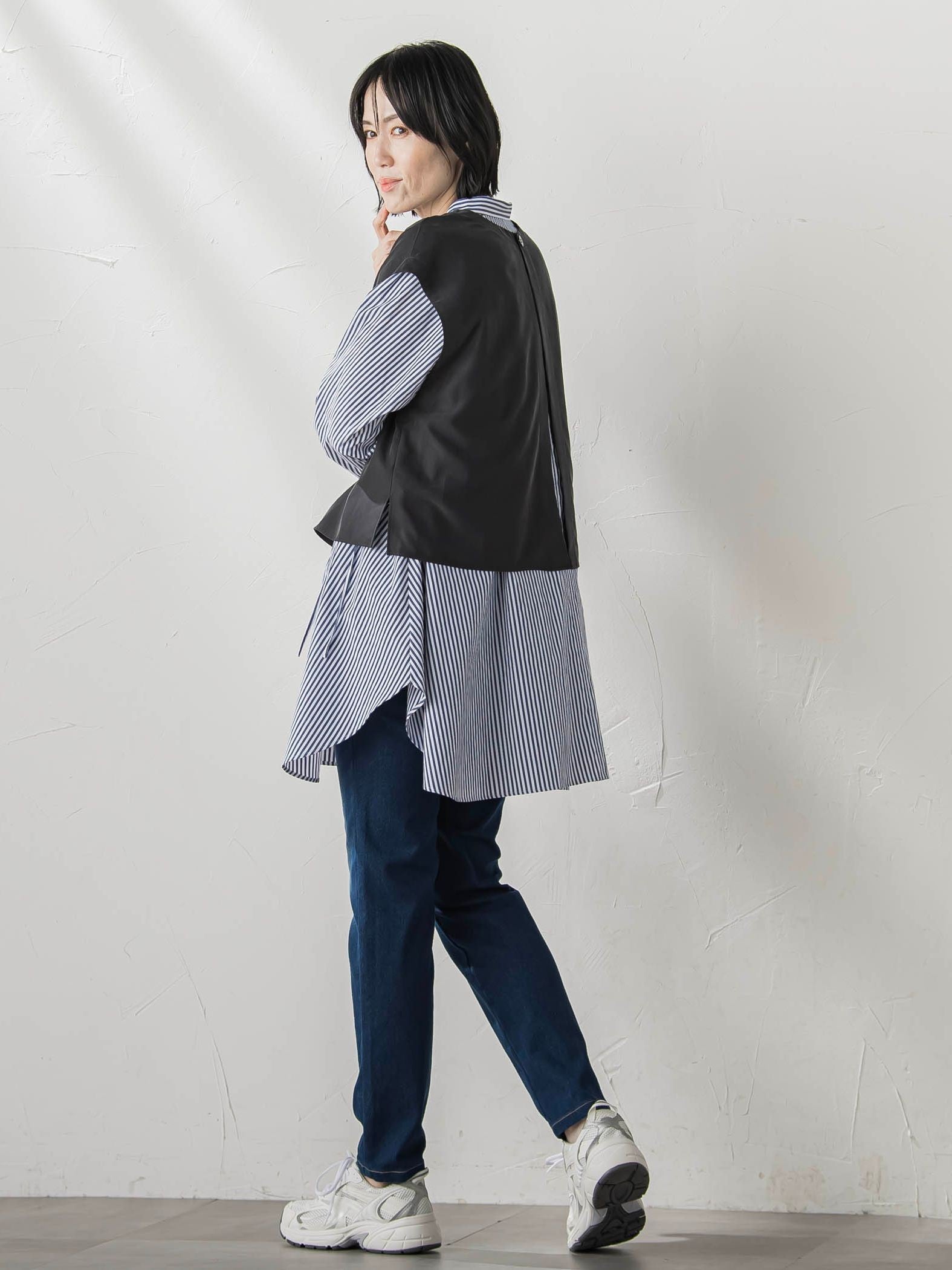 【WEB限定】ぐーんと伸びるデニムレギパン≪洗濯機で洗える≫