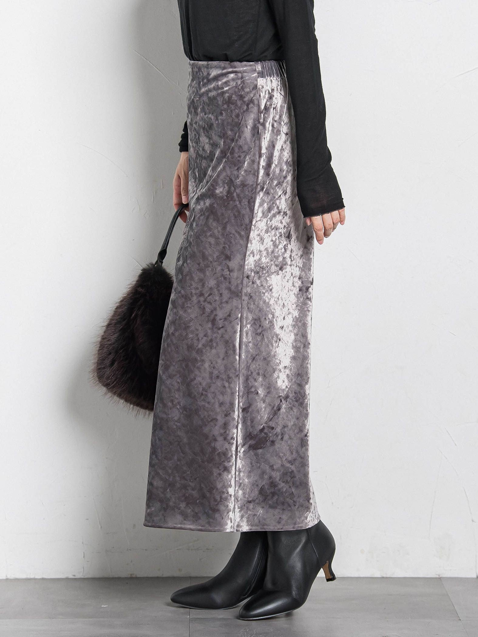 スノーベロアクラッシュスカート