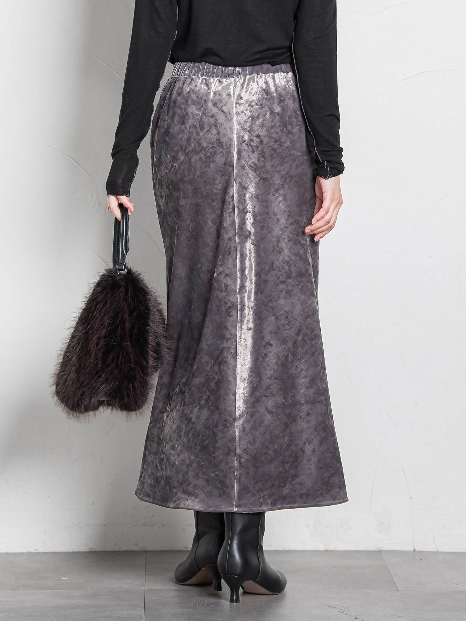 スノーベロアクラッシュスカート