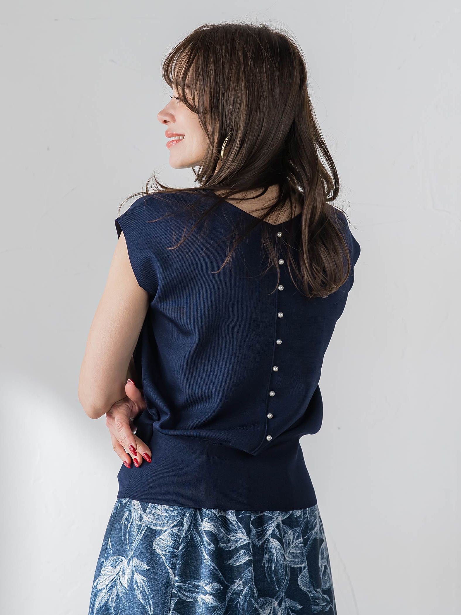 LUCINDA前後2wayパールニット