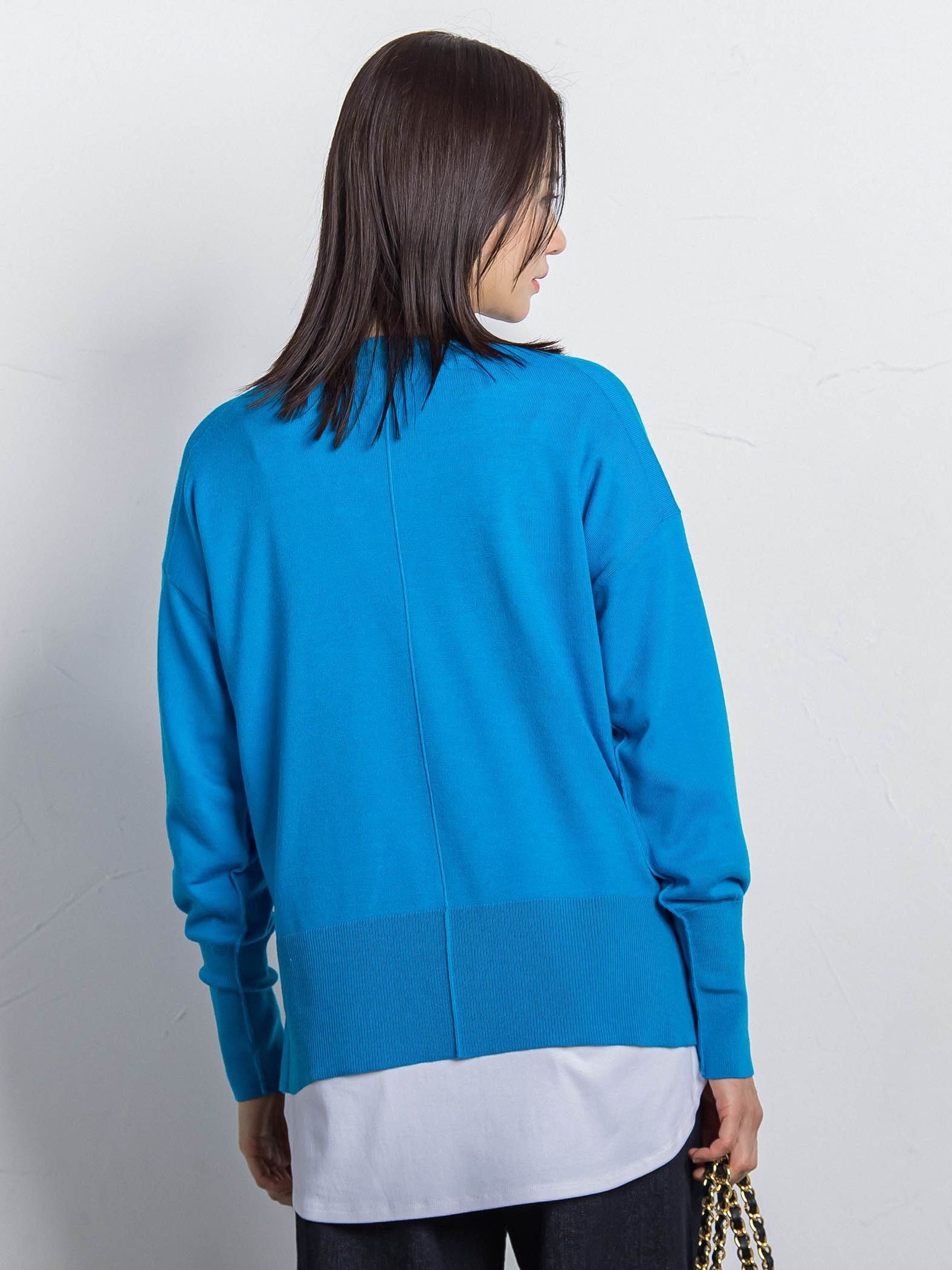 【WEB限定】ウォッシャブルウールクルーネックニット≪洗える≫