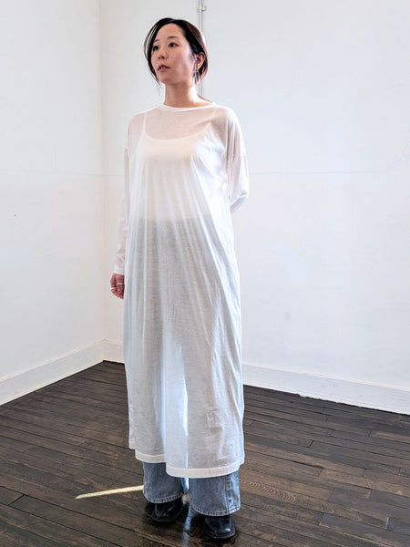 《予約販売》sheer long dress 　【日本製】