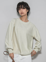 ミニスパンコールクルーネックニット≪手洗い可能≫