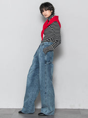 リブタートルニットプルオーバー≪手洗い可能≫