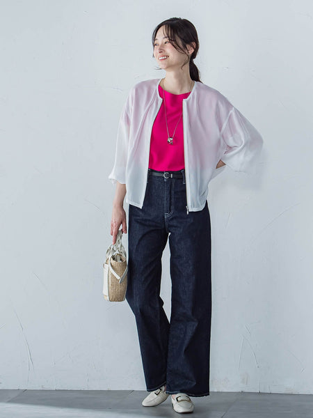 【JAPAN BLUE JEANS】ワイドパンツ≪洗濯機で洗える≫