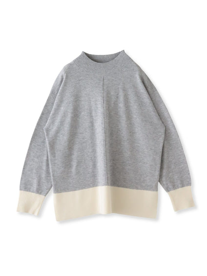 【大きいサイズ/新色追加】ファインウールハイネックニット