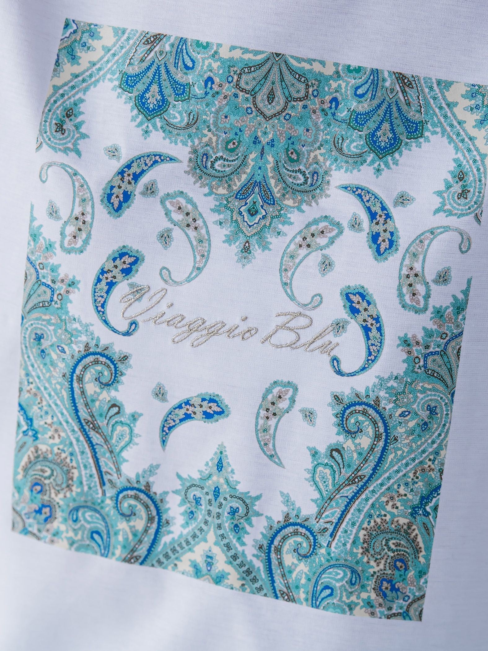 ペイズリープリントTシャツ≪洗濯機で洗える≫