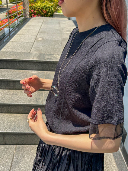 【WEB限定】シアースリーブサーマルカットソー ≪手洗い可能≫