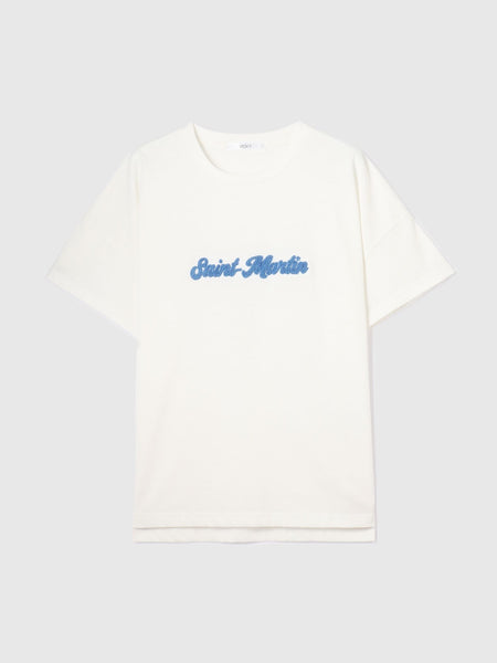 さがら刺繍ロゴTシャツ≪洗濯機で洗える≫