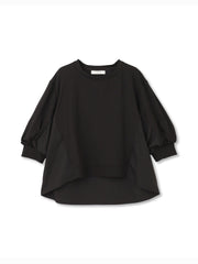 異素材コンビネーションプルオーバー≪洗濯機で洗える≫