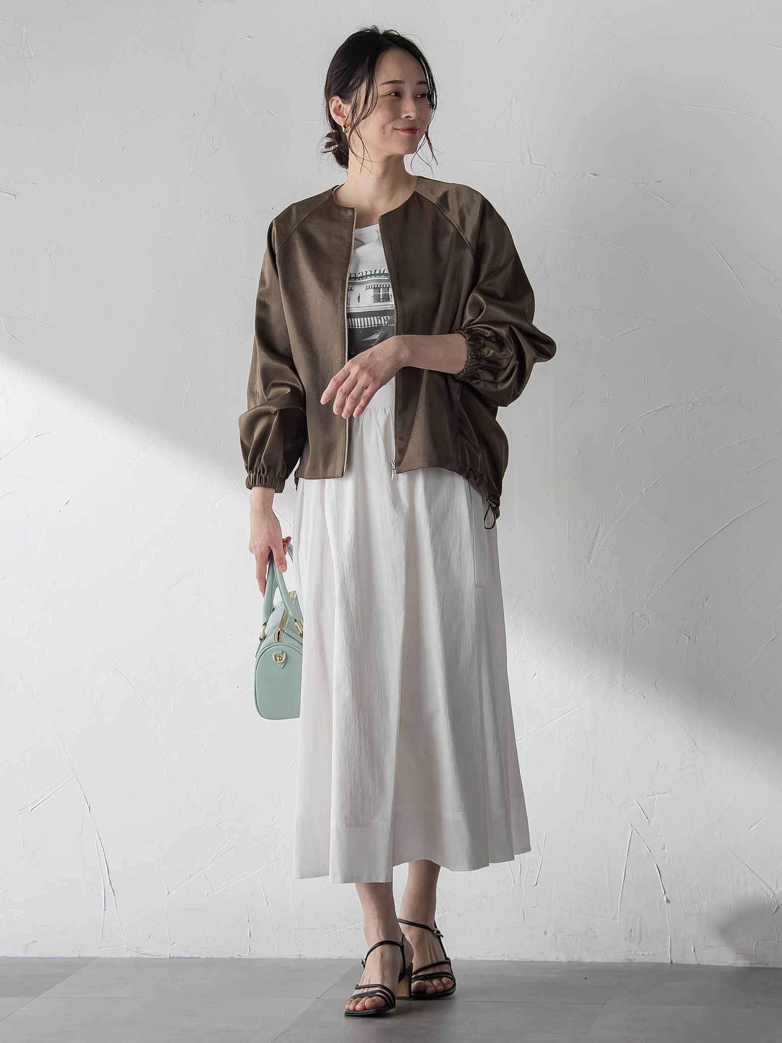 メンナイロンワッシャーブロードスカート