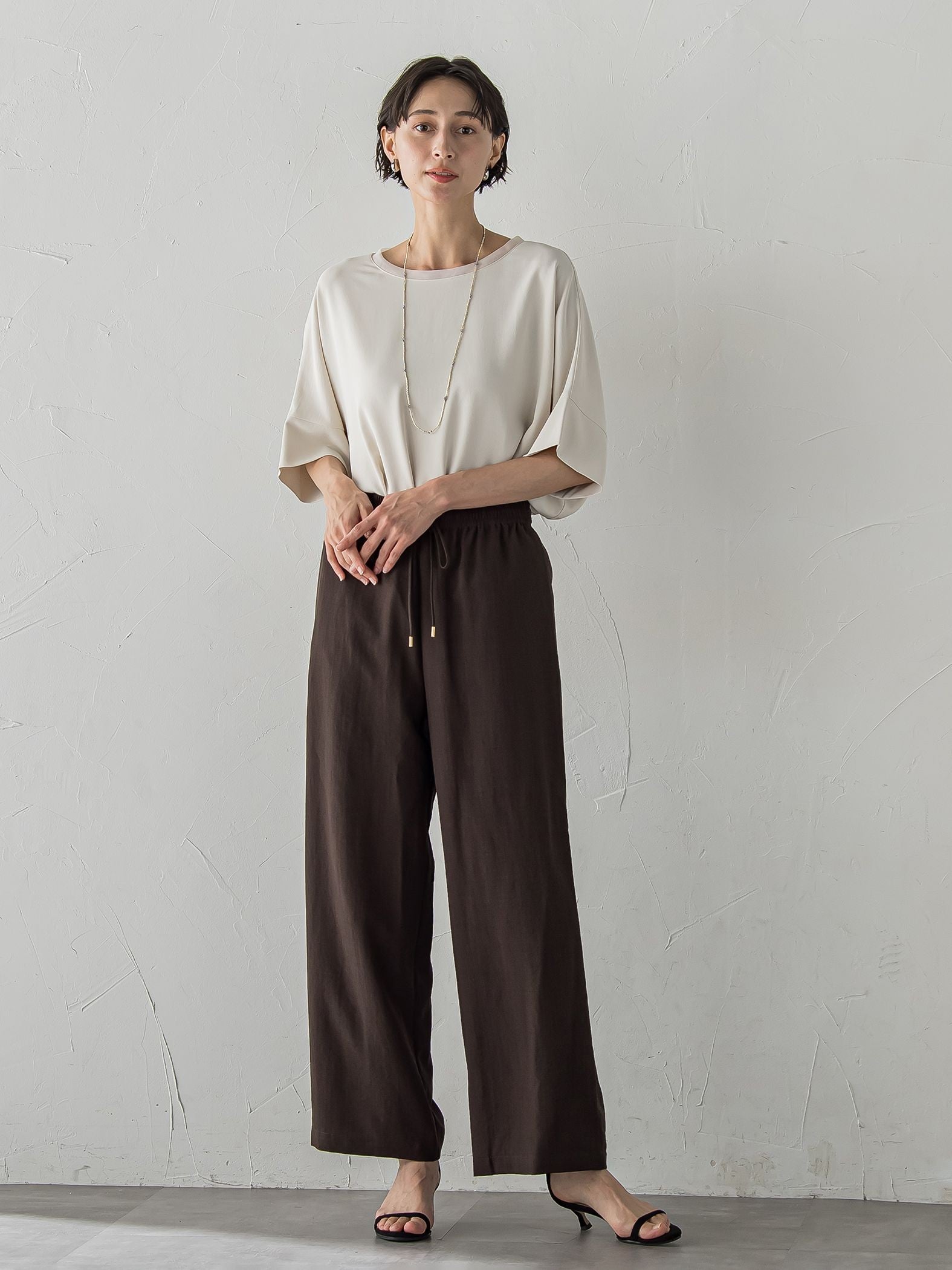 【WEB限定】ブラウス×パンツ 2点セット