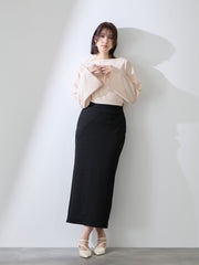 ハイゲージ天竺ボートネックプルオーバー